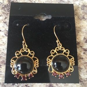 Vintage/antique Garnet 💎 earrings 925 stamped